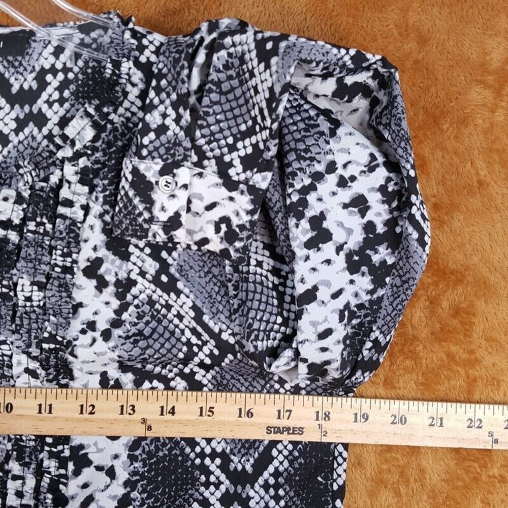 Le Gali Womens Top Small Black Python Snakeskin H… - image 6